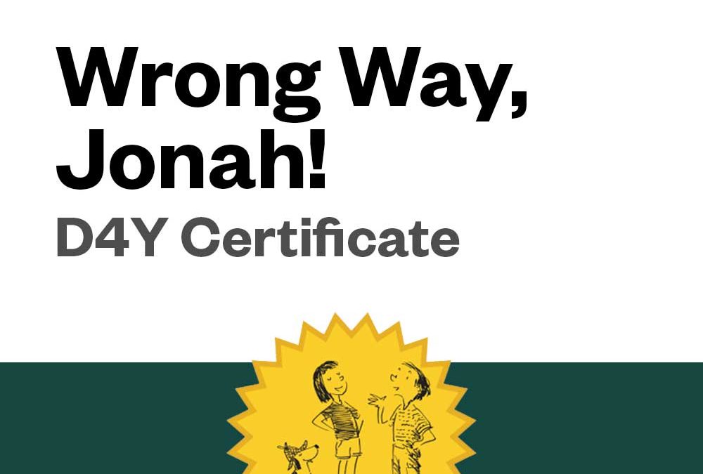 Wrong Way, Jonah! — Certificate